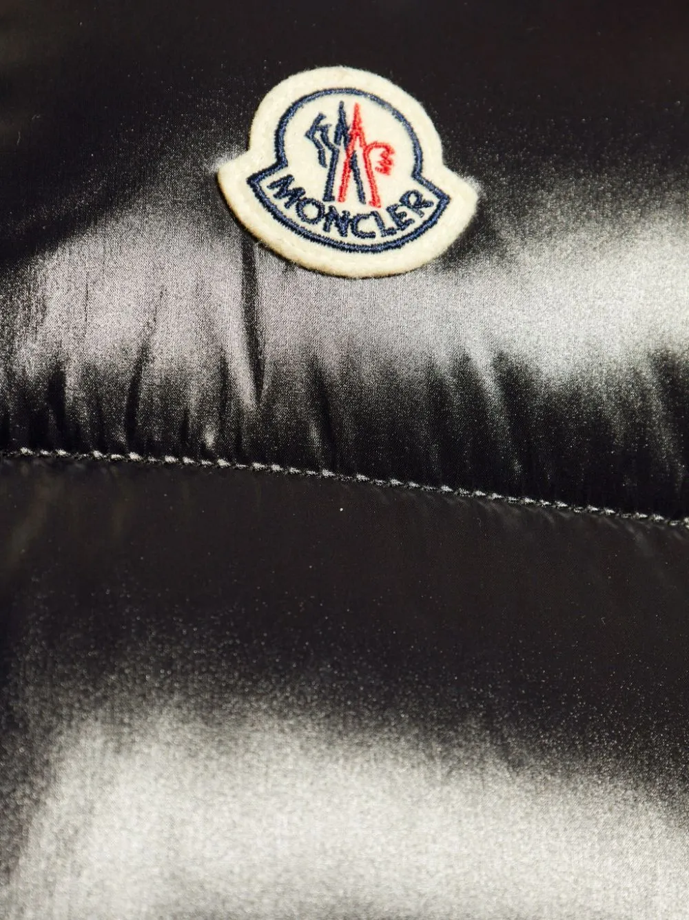 high-shine padded gilet