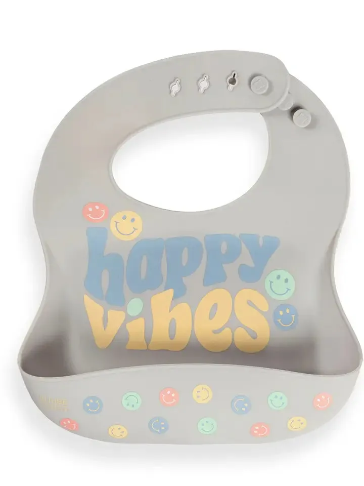Silicone Bib Happy Vibes