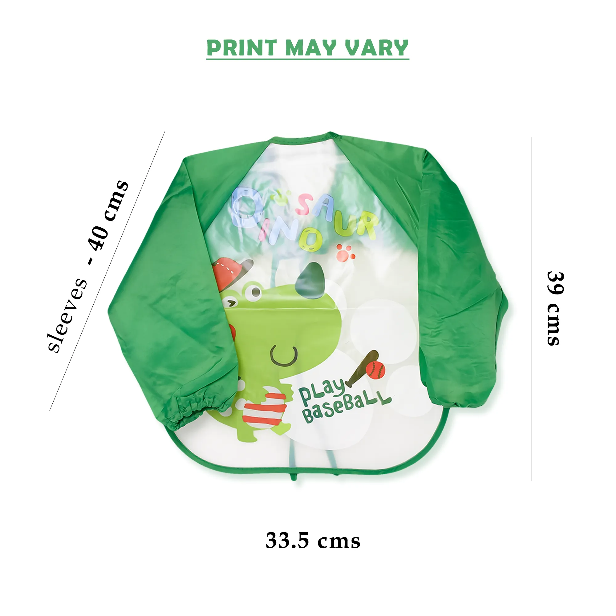 THE LITTLE LOOKERS Sleeved Washable Waterproof Bib/Apron with Pocket & Tying Robe| Cute Prints| Quick Dry PVC Bibs for Newborns/Infants/Toddlers